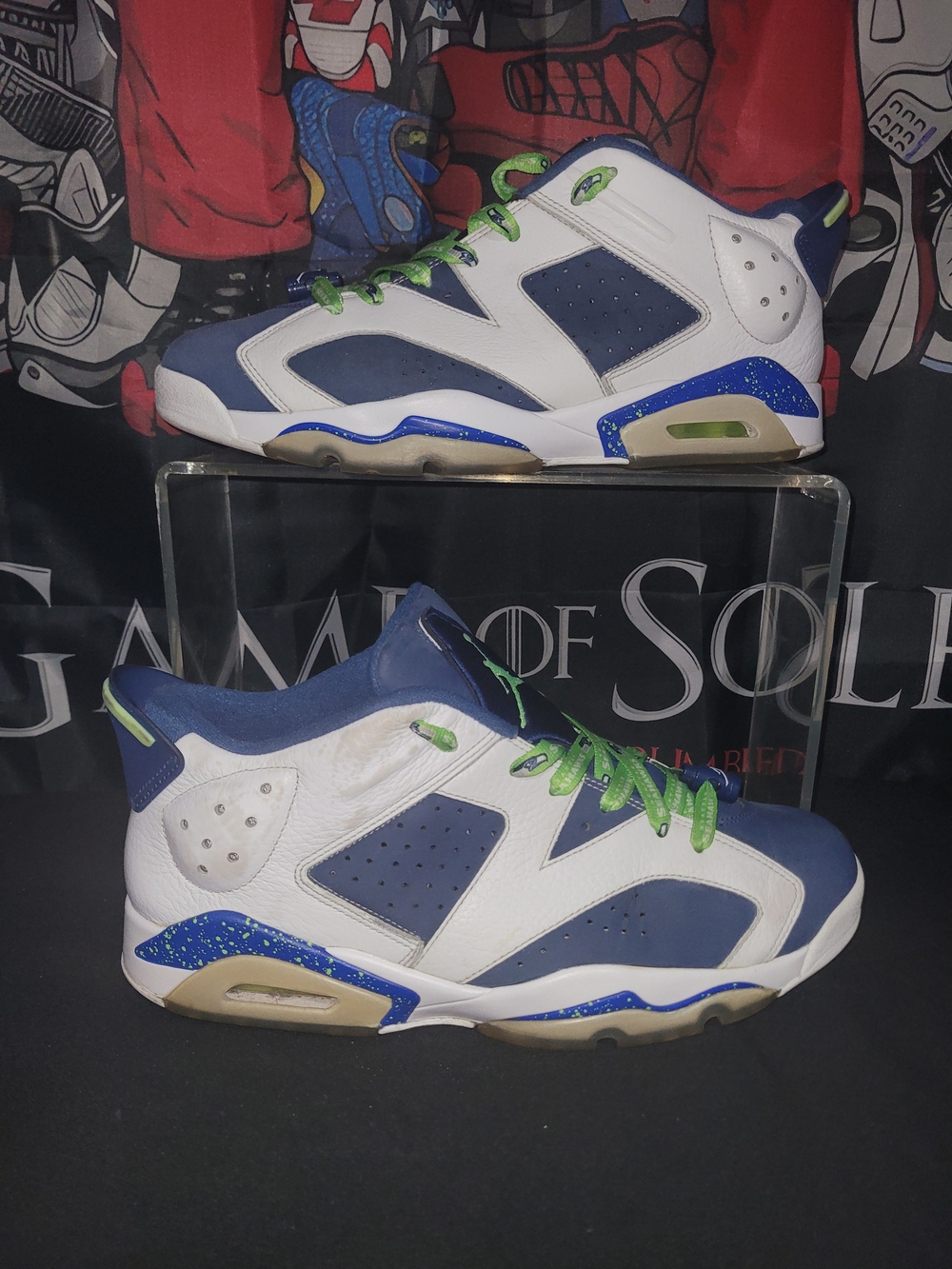 Jordan 6 Retro Low-Top Sneakers Ghost Green